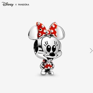 Disneys Minnie Mouse Dotted Dress & Bow Charm Pandora
